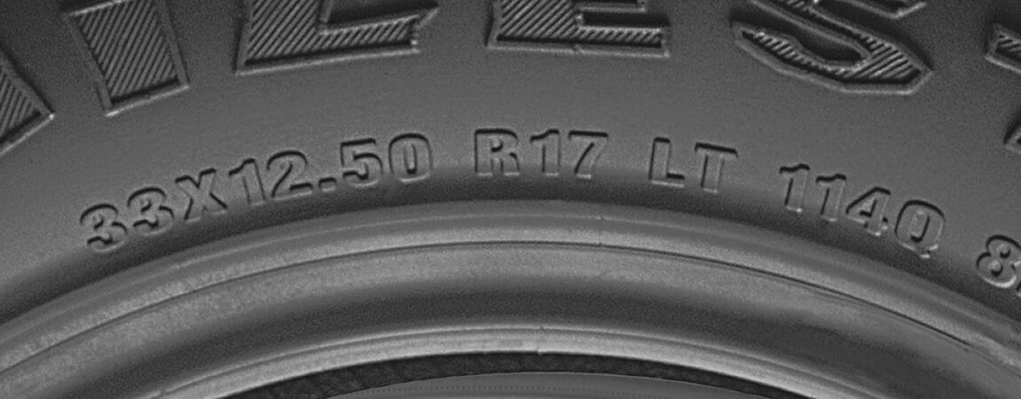 example light truck tire specifications in flotation format