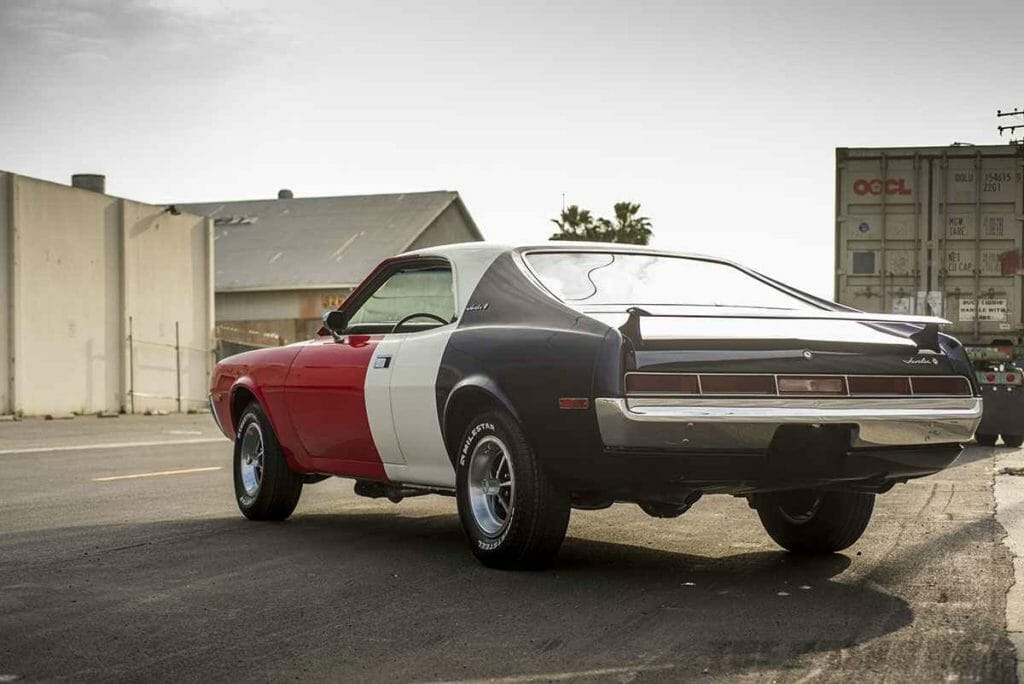 red white and blue ford falcom