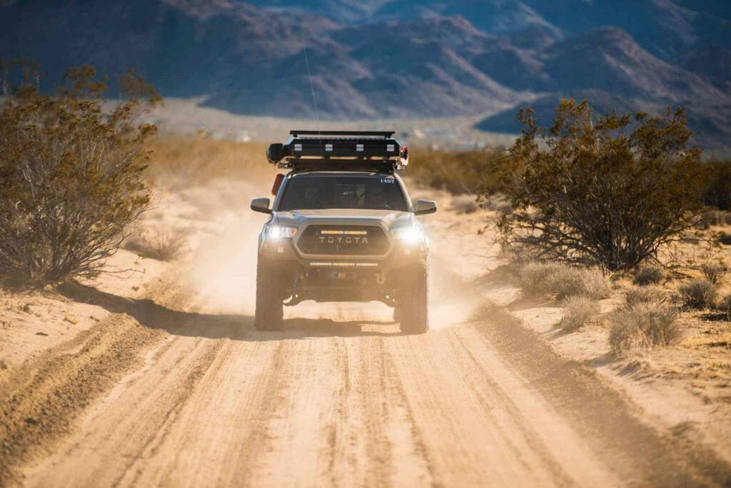 Toyota Tacoma overlanding rig with Milestar Patagonia MT tires