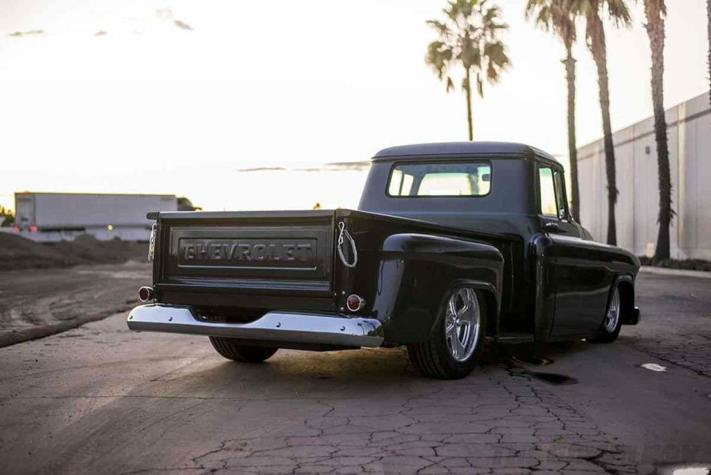 classic chevrolet truck with street tires