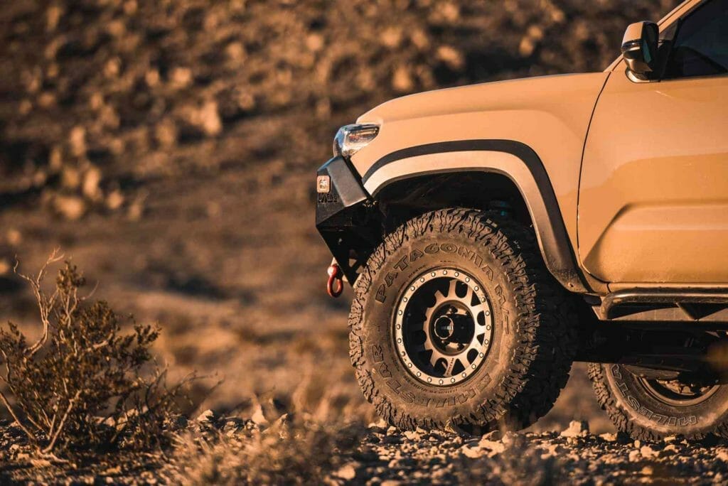 Toyota Tacoma overlanding rig with Milestar Patagonia MT tires