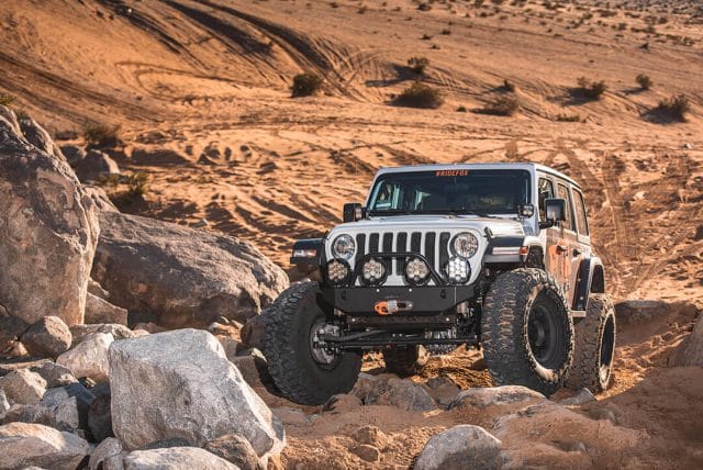 Dan Fresh's 2018 White Jeep Wrangler Unlimited Rubicon JL with 40 inch Milestar Patagonia MT tires