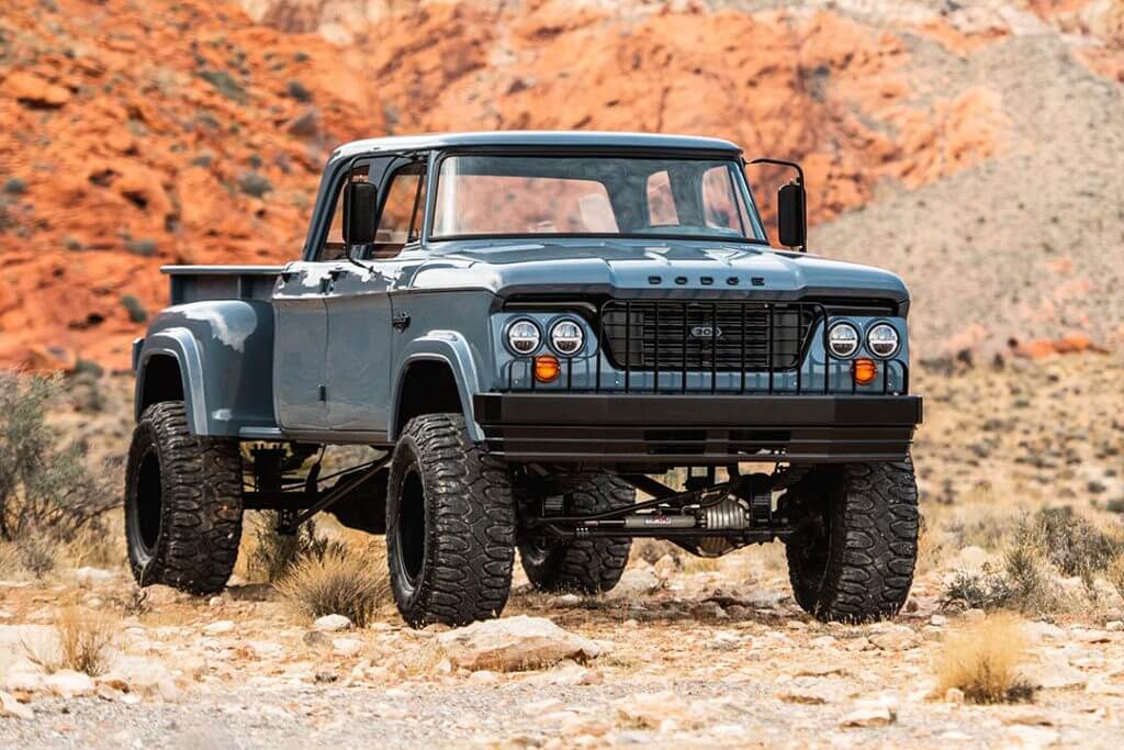 1968 Hodson Dodge W300 in a desert terrain