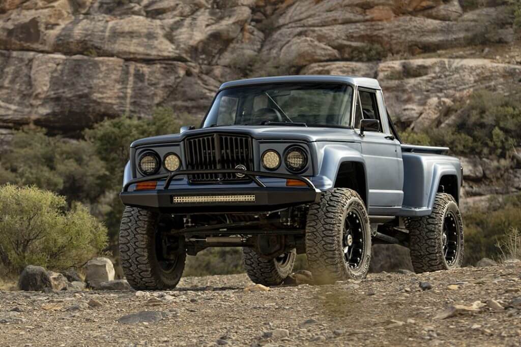 front 3/4 of hodson jeep j10 with srt10 engine
