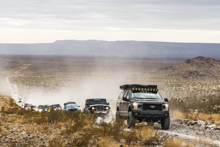 Milestar Tires XPDN1 Ford F-250 and Jeeps at Mojave