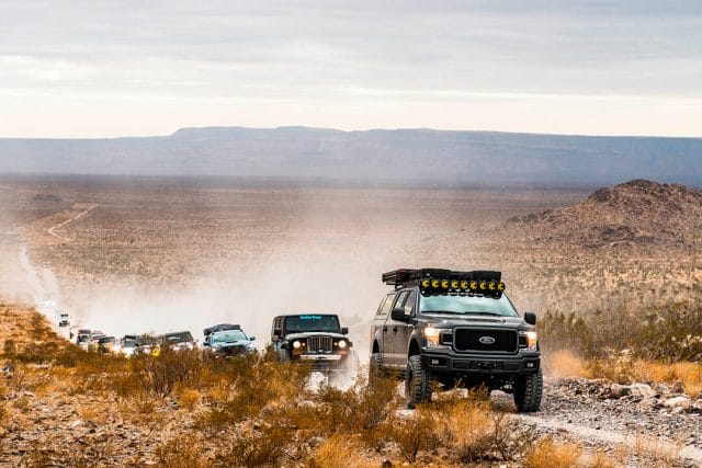Milestar Tires XPDN1 Ford F-250 and Jeeps at Mojave
