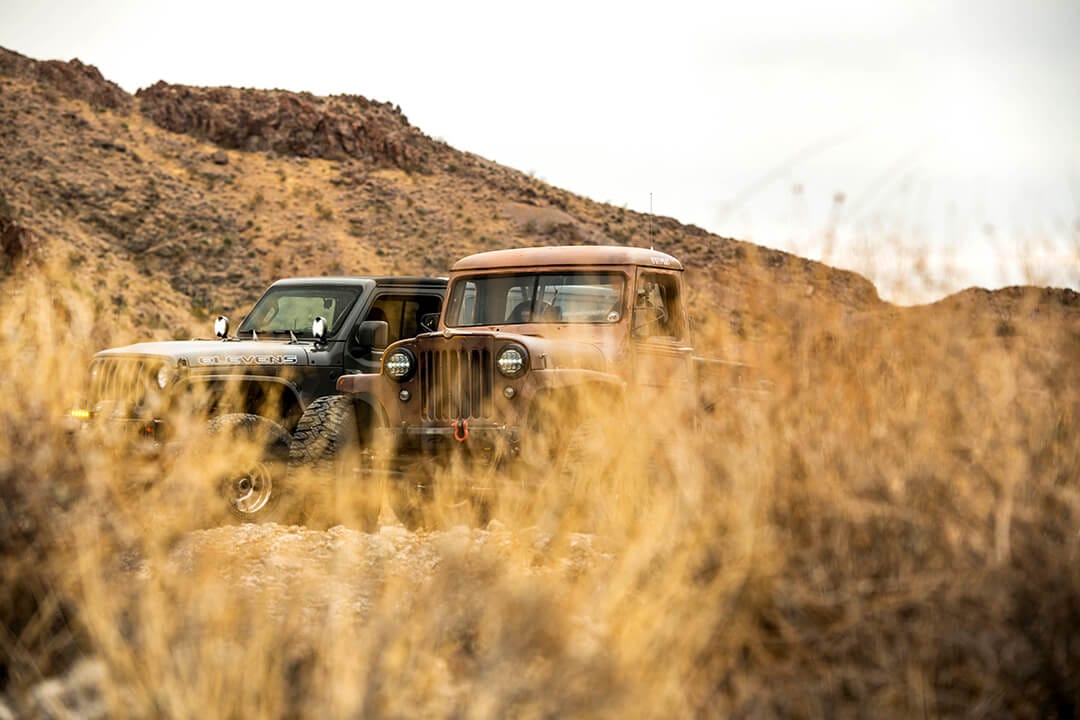 new and old jeeps