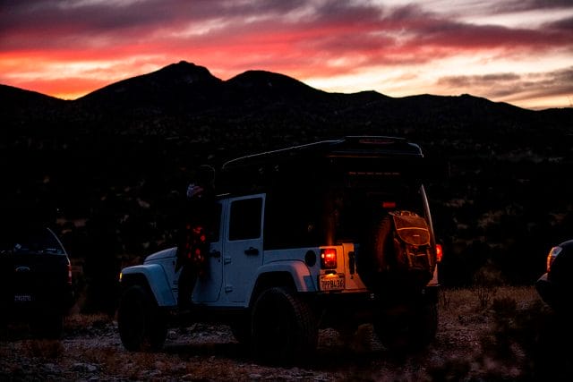 MS_XPDN1_13 Jeep JK in arizona during sunset