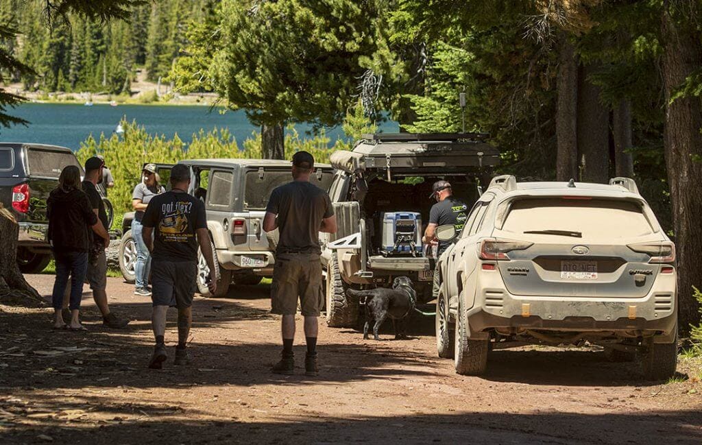 the XPDN 4 crew meet at south perry campground on lake billy chinook